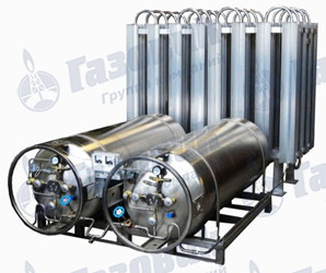 Криогенный испаритель среднего давления с газификаторами малого объема